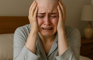 I woke up bald and immediately realized that my husband had done it: it hurt, but I decided to take re.ve.nge on him