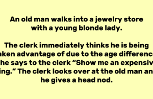 An old man walks into a jewelry store