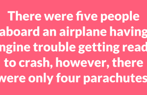 There Were Five People Aboard An Airplane