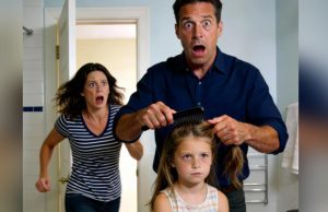 While my husband was brushing our 8-year-old daughter’s hair, he suddenly froze. “Come here… now,” he whispered, his voice unsteady. As he parted her hair to check something on her scalp, all the color drained from his face.
