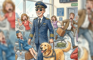 An Old Woman Was Flying On Plane.